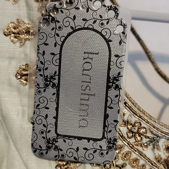 Light Green Tank with embellished gold trim - Picture 9 of 9